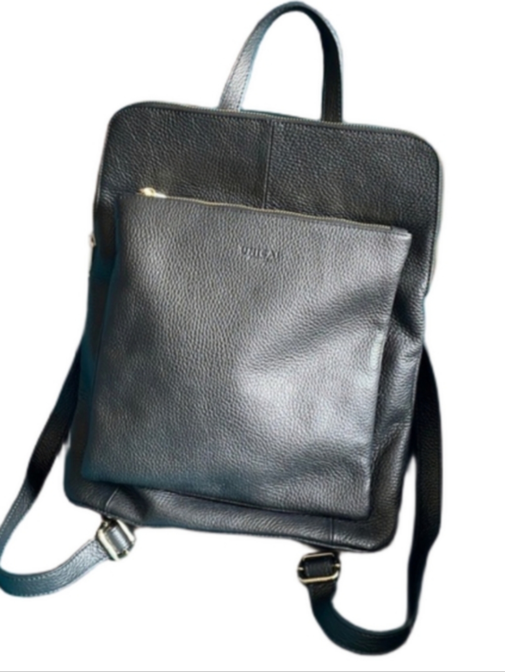 Unical Fereze Black Leather Backpack - Minimal Everyday Bag
